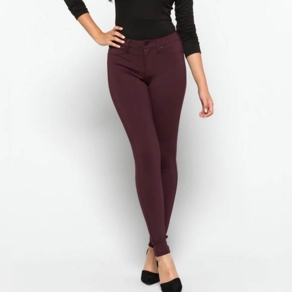 Liverpool New Skinny Ponte Knit Stretch pant in Aubergine - Picture 3 of 16